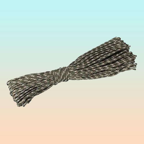 CUERDA PARACORD 7 NÚCLEOS 50 PIES | 15 MTS VERDE MILITAR CAMUFLADO