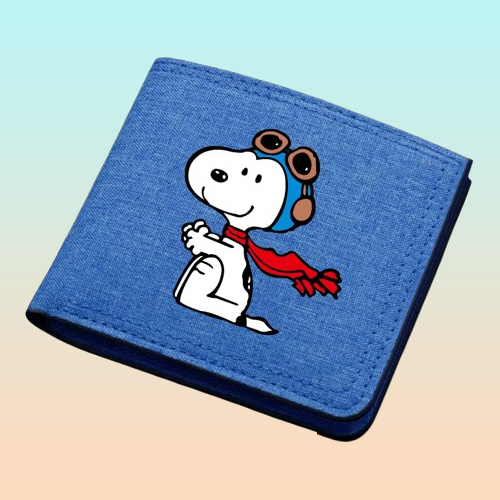 PX7000725 - BILLETERA LONA AZUL SNOOPY PILOTO TARJETERO MONEDERO - WALLET CANVAS BLUE SNOOPY PILOT CARD HOLDER COIN PURSE | GIGAOUTLET GO