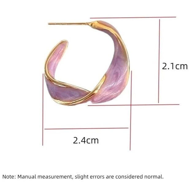 PX7000726 - ARETES PENDIENTES TRENZADO MORADO LAVANDA - EARRINGS BRAIDED PURPLE LAVENDER | GIGAOUTLET GO