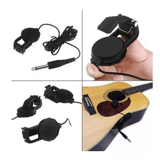 PX7000731 - MICROFONO CONTACTO CLIP AUDIO GUITARRA ACUSTICA JACK 3.5 - CONTACT MICROPHONE CLIP AUDIO ACOUSTIC GUITAR JACK 3.5 | GIGAOUTLET GO