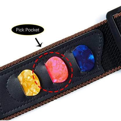 PX7000733 - KIT SET CORREA GUITARRA PUAS PICKS NEGRO - KIT SET GUITAR STRAP PICKS BLACK | GIGAOUTLET GO