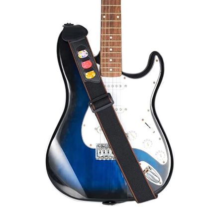 PX7000733 - KIT SET CORREA GUITARRA PUAS PICKS NEGRO - KIT SET GUITAR STRAP PICKS BLACK | GIGAOUTLET GO