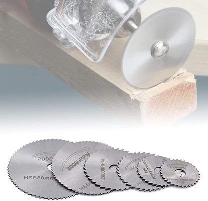 PX7000742 - KIT 6 CUCHILLAS SIERRA CIRCULAR TALADRO MOTOTOOL AMOLADORA MARQUETERIA - KIT 6 CIRCULAR SAW BLADES DRILL MOTOTOOL GRINDER MARQUETERIA | GIGAOUTLET GO