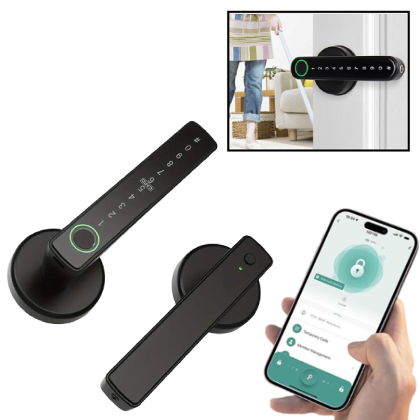 PX7000745 - CERRADURA INTELIGENTE HUELLA BLUETOOTH APP PANTALLA TACTIL - SMART LOCK FINGERPRINT BLUETOOTH APP TOUCH SCREEN | GIGAOUTLET GO