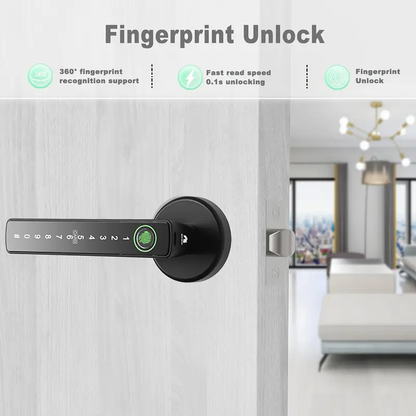 PX7000745 - CERRADURA INTELIGENTE HUELLA BLUETOOTH APP PANTALLA TACTIL - SMART LOCK FINGERPRINT BLUETOOTH APP TOUCH SCREEN | GIGAOUTLET GO