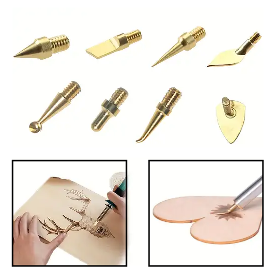 PX7000749 - 8 PCS PUNTAS QUEMADO MADERA PYROGRAFIA MARQUETERIA BISUTERIA - 8 PCS WOOD BURNING TIPS PYROGRAPHY MARQUETRY JEWELRY | GIGAOUTLET GO