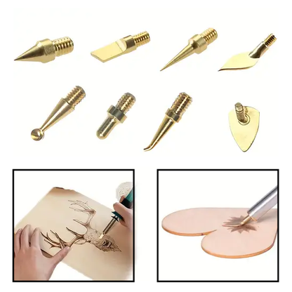 PX7000749 - 8 PCS PUNTAS QUEMADO MADERA PYROGRAFIA MARQUETERIA BISUTERIA - 8 PCS WOOD BURNING TIPS PYROGRAPHY MARQUETRY JEWELRY | GIGAOUTLET GO