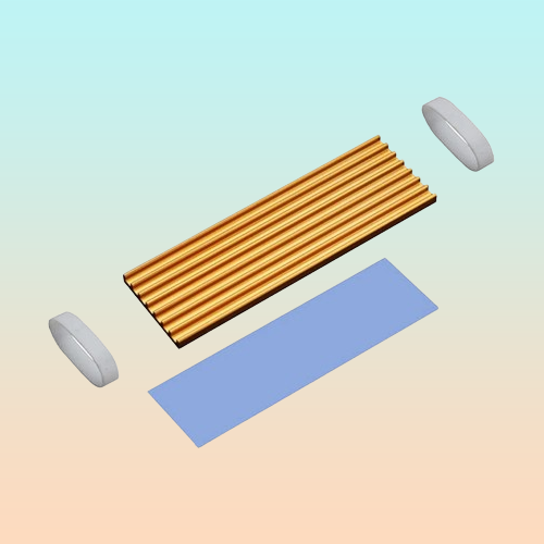 DISIPADOR RAM SO-DIMM Y SSD M.2 NVME LAPTOP PORTÁTIL DORADO