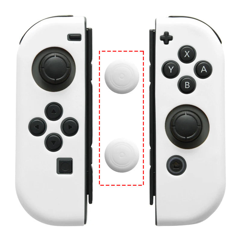 SET 2 UNID PROTECTOR SILICONA JOYSTICK PLAY STATION XBOX ONE NINTENDO SWITCH BLANCO | SET OF 2 SILICONE JOYSTICK PROTECTORS FOR PLAYSTATION, XBOX ONE & NINTENDO SWITCH – WHITE