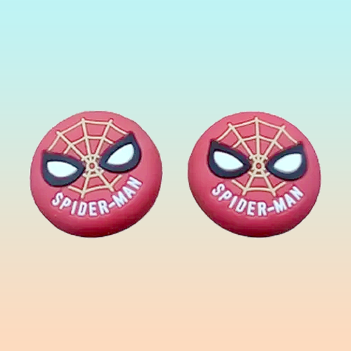 SET 2 UNID PROTECTOR SILICONA JOYSTICK PLAY STATION XBOX ONE NINTENDO SWITCH SPIDERMAN LOGO CLASICO ROJO | SET OF 2 SILICONE JOYSTICK PROTECTORS FOR PLAYSTATION, XBOX ONE & NINTENDO SWITCH – CLASSIC SPIDERMAN LOGO RED