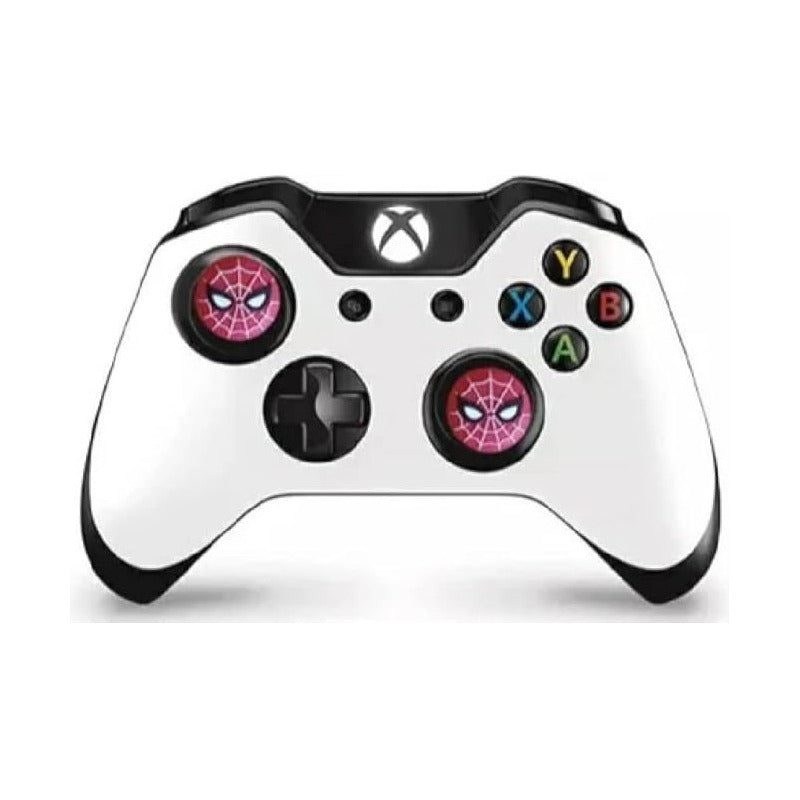 SET 2 UNID PROTECTOR SILICONA JOYSTICK PLAY STATION XBOX ONE NINTENDO SWITCH SPIDERMAN LOGO CLASICO ROJO | SET OF 2 SILICONE JOYSTICK PROTECTORS FOR PLAYSTATION, XBOX ONE & NINTENDO SWITCH – CLASSIC SPIDERMAN LOGO RED