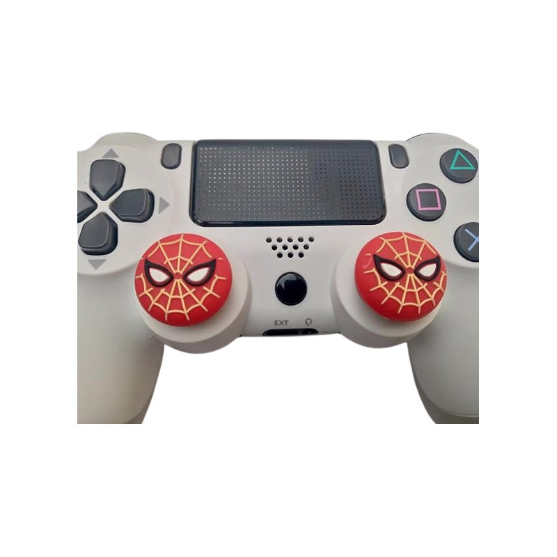 SET 2 UNID PROTECTOR SILICONA JOYSTICK PLAY STATION XBOX ONE NINTENDO SWITCH SPIDERMAN LOGO CLASICO ROJO | SET OF 2 SILICONE JOYSTICK PROTECTORS FOR PLAYSTATION, XBOX ONE & NINTENDO SWITCH – CLASSIC SPIDERMAN LOGO RED
