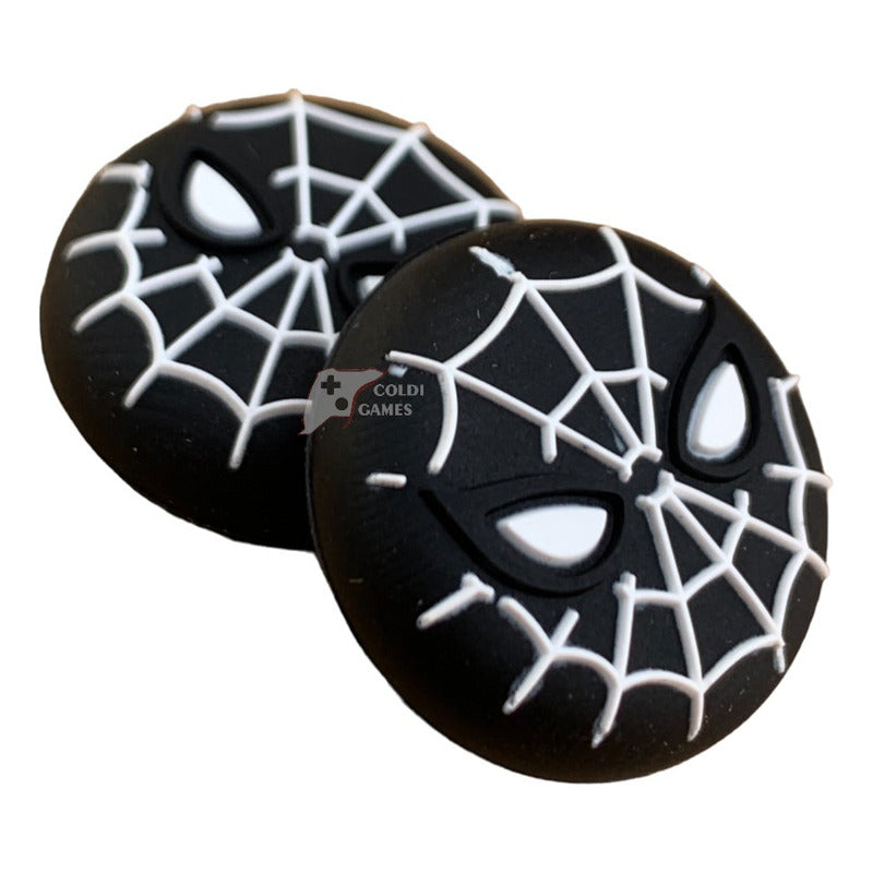 SET 2 UNID PROTECTOR SILICONA JOYSTICK PLAY STATION XBOX ONE NINTENDO SWITCH SPIDERMAN NEGRO | SET OF 2 SILICONE JOYSTICK PROTECTORS FOR PLAYSTATION, XBOX ONE & NINTENDO SWITCH – SPIDERMAN BLACK