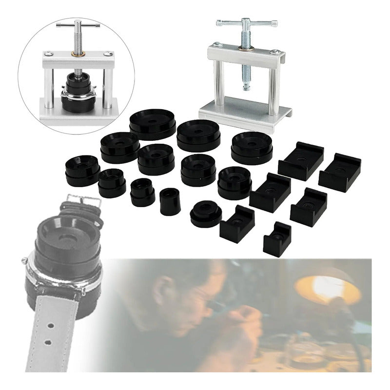 SET PROFESIONAL RELOJERIA PRENSA 19 PIEZAS | PROFESSIONAL WATCHMAKING PRESS TOOL SET 19 PIECES