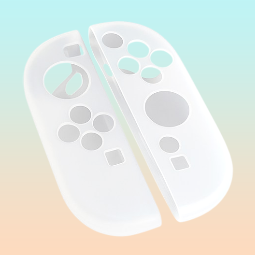 SET PROTECTOR SILICONA CONTROLES NINTENDO SWITCH OLED BLANCO | SILICONE PROTECTIVE SET FOR NINTENDO SWITCH OLED CONTROLLERS WHITE