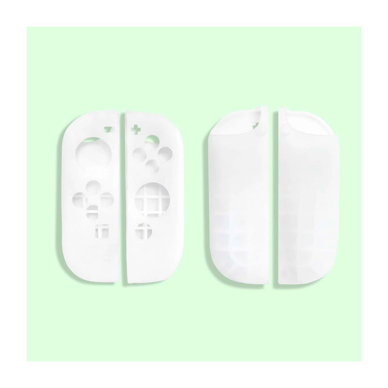 SET PROTECTOR SILICONA CONTROLES NINTENDO SWITCH OLED BLANCO | SILICONE PROTECTIVE SET FOR NINTENDO SWITCH OLED CONTROLLERS WHITE