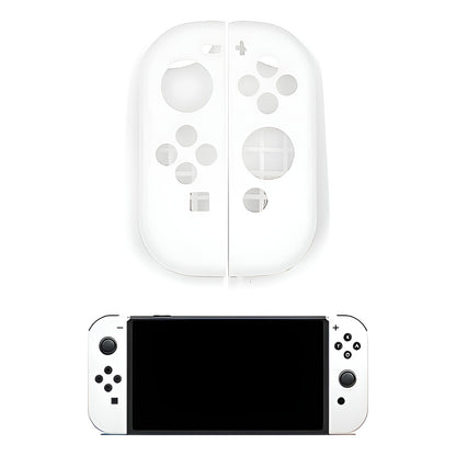 SET PROTECTOR SILICONA CONTROLES NINTENDO SWITCH OLED BLANCO | SILICONE PROTECTIVE SET FOR NINTENDO SWITCH OLED CONTROLLERS WHITE