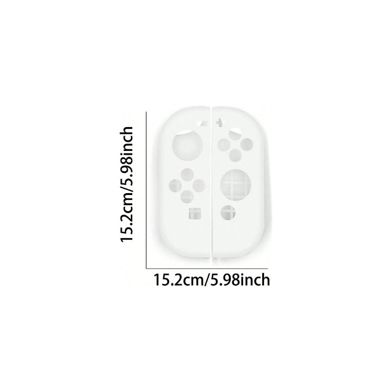 SET PROTECTOR SILICONA CONTROLES NINTENDO SWITCH OLED BLANCO | SILICONE PROTECTIVE SET FOR NINTENDO SWITCH OLED CONTROLLERS WHITE