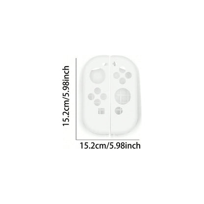 SET PROTECTOR SILICONA CONTROLES NINTENDO SWITCH OLED BLANCO | SILICONE PROTECTIVE SET FOR NINTENDO SWITCH OLED CONTROLLERS WHITE
