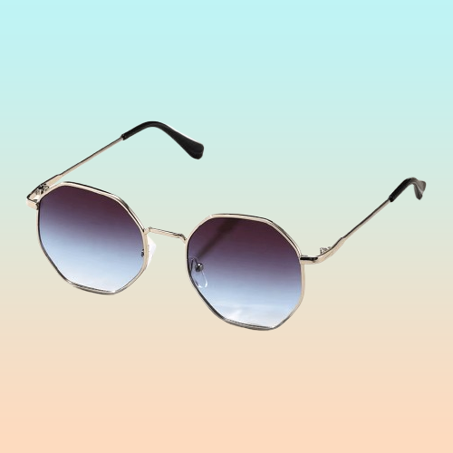 GAFAS SOL POLICARBONATO POLARIZADO REDONDAS FASHION ESTILO REDONDO VIOLETA AZUL DORADO OSCURO DORADO OSCURO