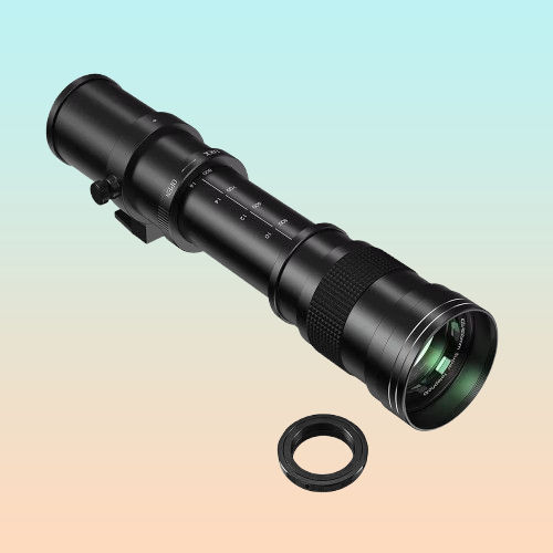 LENTE ZOOM TELEOBJETIVO F8.3 F16 420-800MM T ADAPTADOR EF MONTURA T - ADAPTADOR EF NEGRO