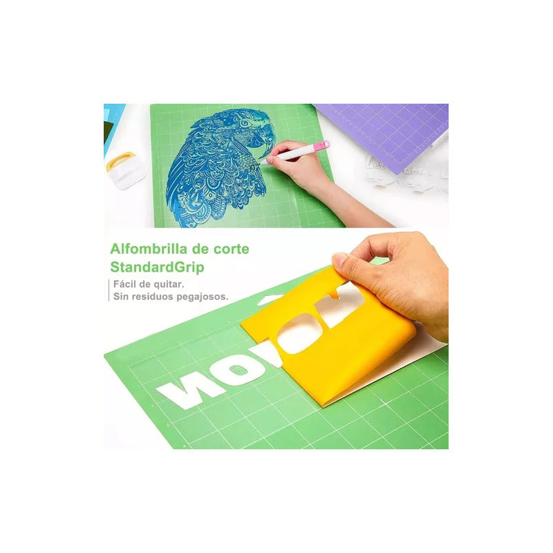 TAPETE CORTE 12 X 12 STANDAR GRIP PARA CAMEO 4 | 3 | 2 | 1 VERDE CLARO | CUTTING MAT 12 X 12 STANDARD GRIP FOR CAMEO 4 | 3 | 2 | 1 LIGHT GREEN

