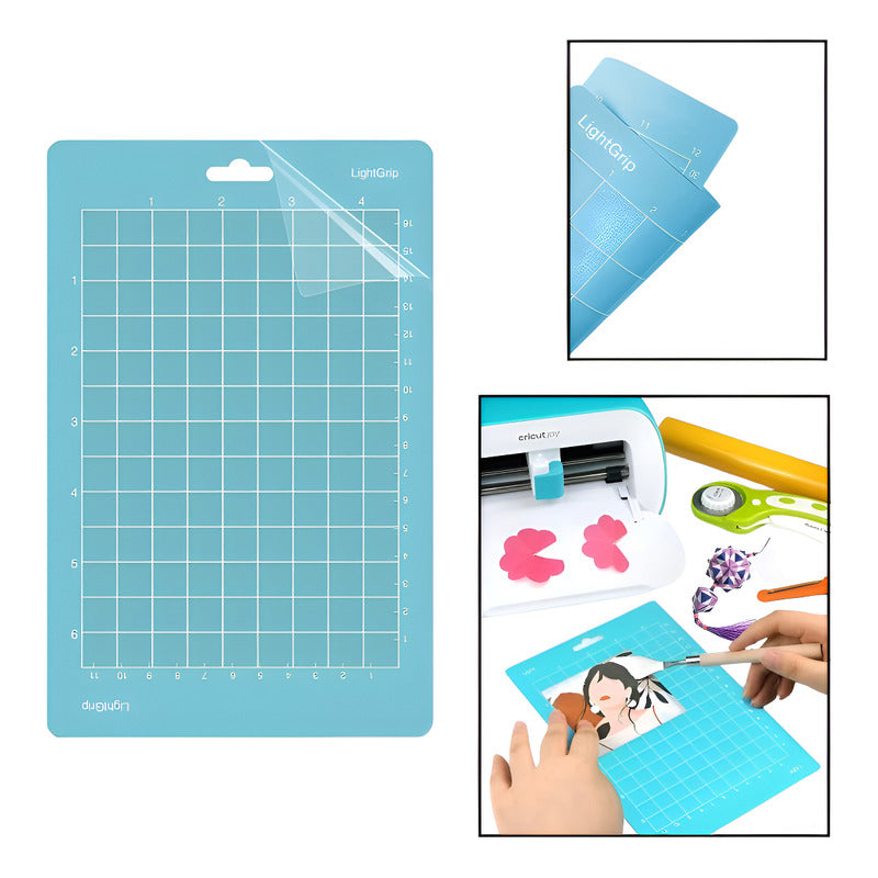 TAPETE CORTE 6.5 X 4.5 PULGADAS PARA CRICUT JOY LIGHT GRIP AGUA | CUTTING MAT 6.5 X 4.5 INCHES FOR CRICUT JOY LIGHT GRIP AQUA
