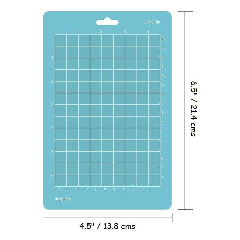 TAPETE CORTE 6.5 X 4.5 PULGADAS PARA CRICUT JOY LIGHT GRIP AGUA | CUTTING MAT 6.5 X 4.5 INCHES FOR CRICUT JOY LIGHT GRIP AQUA
