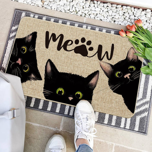 TAPETE ENTRADA CASA BAÑO COCINA ALCOBA ADORNO MASCOTA GATOS 60 CM 40 CM ANIMAL PRINT AMARILLO | HOME ENTRANCE MAT BATHROOM KITCHEN BEDROOM PET CATS DECOR 60 CM 40 CM ANIMAL PRINT YELLOW

