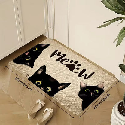TAPETE ENTRADA CASA BAÑO COCINA ALCOBA ADORNO MASCOTA GATOS 60 CM 40 CM ANIMAL PRINT AMARILLO | HOME ENTRANCE MAT BATHROOM KITCHEN BEDROOM PET CATS DECOR 60 CM 40 CM ANIMAL PRINT YELLOW

