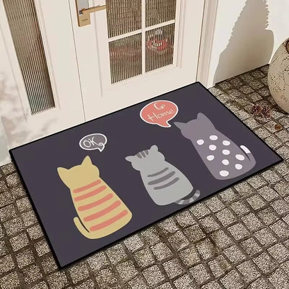 TAPETE GATOS ENTRADA CASA BAÑO COCINA ALCOBA OK GO HOME 60 CM 40 CM ANIMAL PRINT | CAT DOORMAT HOME ENTRANCE BATHROOM KITCHEN BEDROOM OK GO HOME 60 CM 40 CM ANIMAL PRINT
