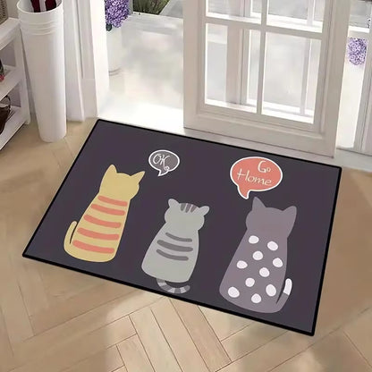 TAPETE GATOS ENTRADA CASA BAÑO COCINA ALCOBA OK GO HOME 60 CM 40 CM ANIMAL PRINT | CAT DOORMAT HOME ENTRANCE BATHROOM KITCHEN BEDROOM OK GO HOME 60 CM 40 CM ANIMAL PRINT
