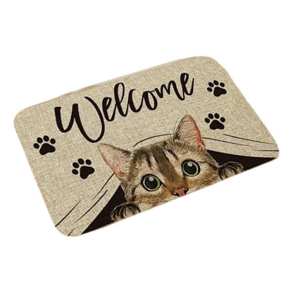 TAPETE GATO ENTRADA CASA BAÑO COCINA ALCOBA ADORNO MASCOTA 60 CM 40 CM ANIMAL PRINT NEGRO | CAT MAT HOME ENTRANCE BATHROOM KITCHEN BEDROOM PET DECOR 60 CM 40 CM ANIMAL PRINT BLACK
