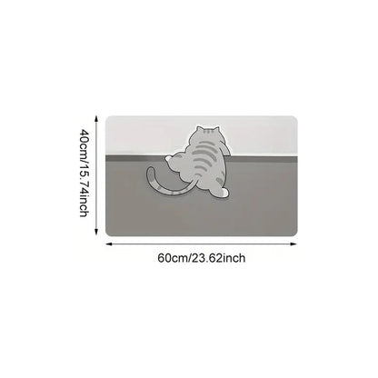 TAPETE HOGAR COCINA ENTRADA CASA ALCOBA GATO GRIS 40X60 60 CM 40 CM GATO GRIS GRIS | HOME MAT KITCHEN ENTRANCE HOUSE BEDROOM GRAY CAT 40X60 60 CM 40 CM GRAY CAT GRAY
