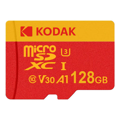 TARJETA MICRO KODAK SD 128GB ADAPTDOR SD A1 V30 XC C10 I3 4K | KODAK MICRO SD CARD 128GB SD ADAPTER A1 V30 XC C10 I3 4K
