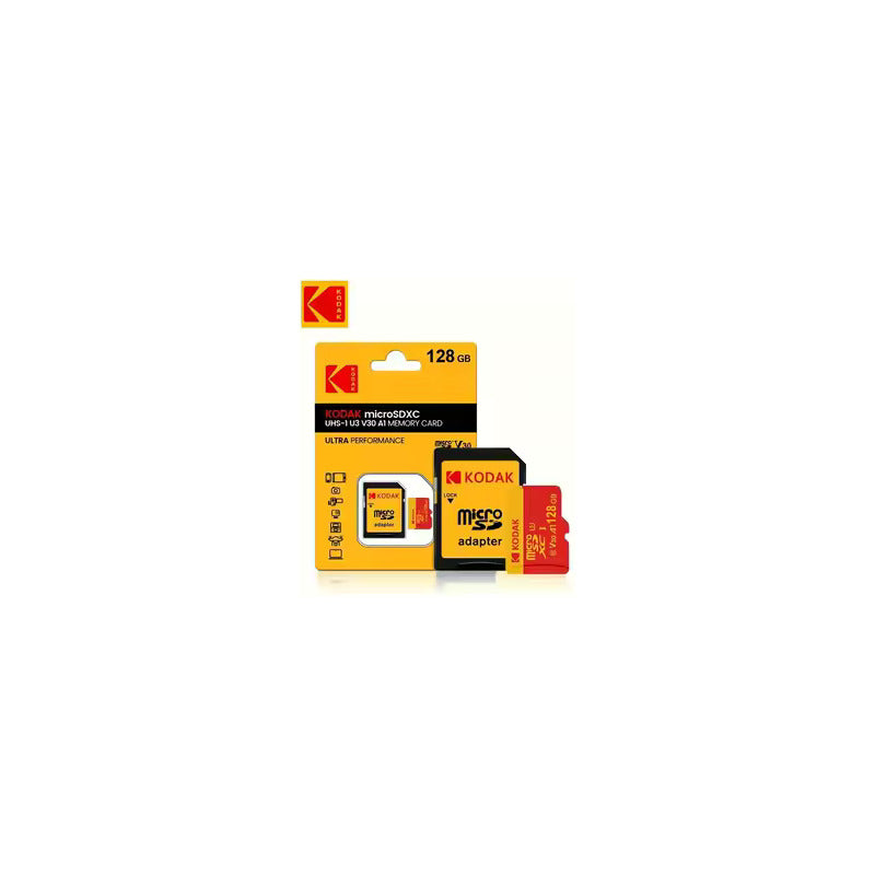 TARJETA MICRO KODAK SD 128GB ADAPTDOR SD A1 V30 XC C10 I3 4K | KODAK MICRO SD CARD 128GB SD ADAPTER A1 V30 XC C10 I3 4K
