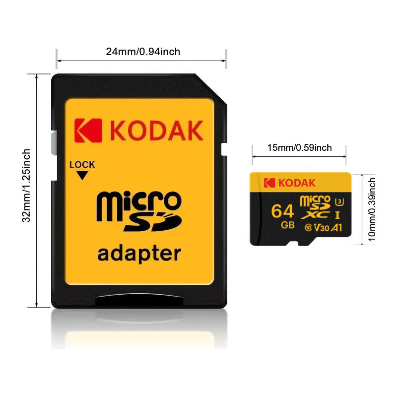 TARJETA MICRO SD 64GB KODAK XC I3 C10 V30 A1 CÁMARA CELULAR | 64GB MICRO SD CARD KODAK XC I3 C10 V30 A1 CAMERA MOBILE PHONE
