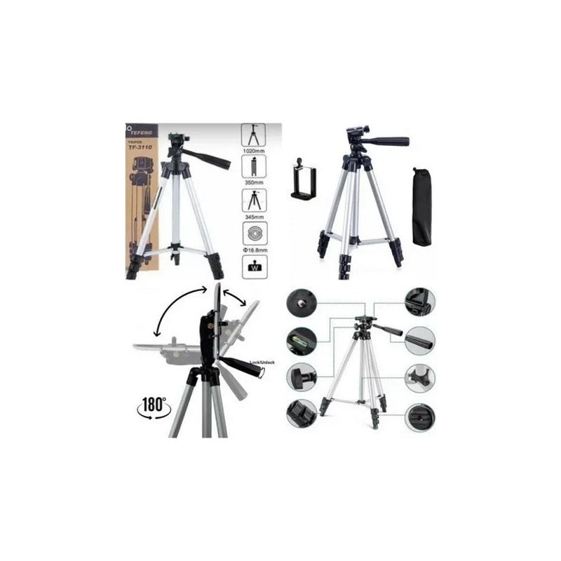 TRIPODE CAMARA PROFESIONAL DSLR CELULAR FOTOGRAFIA VIDEO 3110 | PROFESSIONAL CAMERA TRIPOD FOR DSLR & MOBILE PHONES – PHOTO & VIDEO 3110