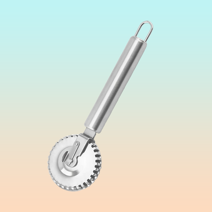 CORTADOR RUEDA PASTELERÍA ACERO INÓXIDABLE PANADERÍA PLATEADO