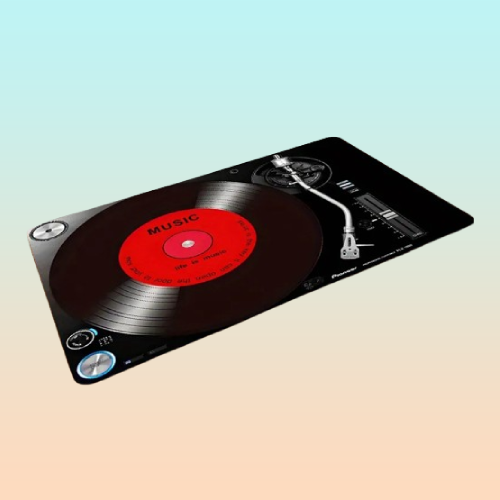 TAPETE ENTRADA TOCADISCOS CASA BAÑO COCINA ALCOBA ADORNO 60 CM 40 CM TOCADISCOS NEGRO/ROJO