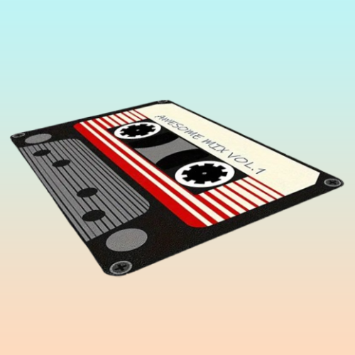 TAPETE HOGAR COCINA ENTRADA CASA DISEÑO CASSETTE VOL 1 40X60 60 CM 40 CM CASSETTE AWESOME MIX NEGRO