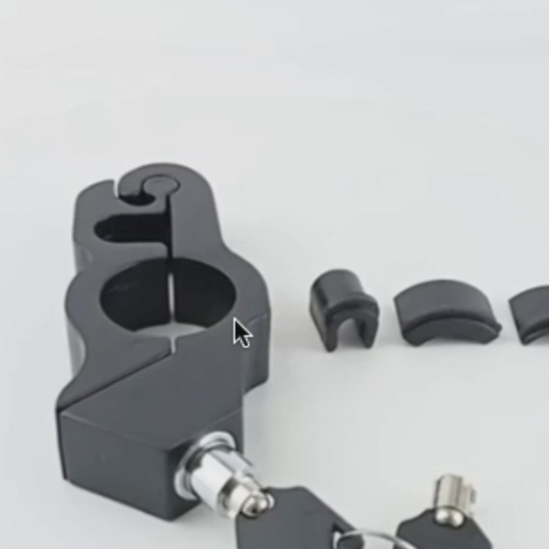 SEGURO ANTIRROBO METÁLICO ACELERADOR-FRENO MOTO | ANTITHEFT MOTORBIKE LOCK METALLIC THROTTLE HANDLE BRAKE - GIGAOUTLET GO