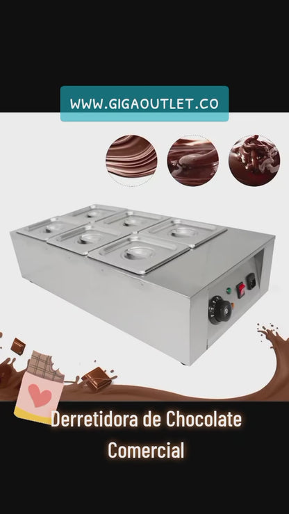 PX7000184 - MAQUINA DERRETODORA CHOCOLATE 6 PUESTOS - CHOCOLATE MELTING MACHINE 6 POSITIONS | GIGAOUTLET CO
