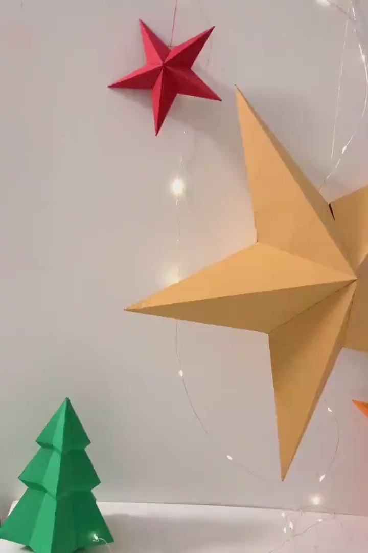 PX7000591 - ESTRELLA ARBOL NAVIDAD PAPERCRAFT TOPPER ADORNO ORIGAMI - CHRISTMAS TREE STAR PAPERCRAFT TOPPER ORNAMENT ORIGAMI | GIGAOUTLET GO