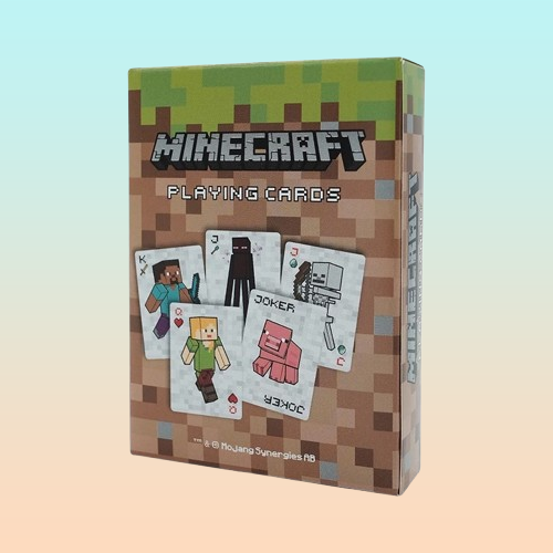JUEGO CARTAS POKER VERSIÓN LIMITADA MINECRAFT MARRÓN CLARO PERSONAJES MINECRAFT UNIVERSAL